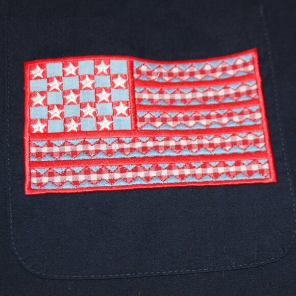 Karen Scott Sport Red White and Navy Blue Short Sleeve Top - Picture 9 of 12